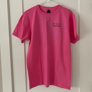 Maui & Sons Pink Classic Neon Cookie Logo Tee